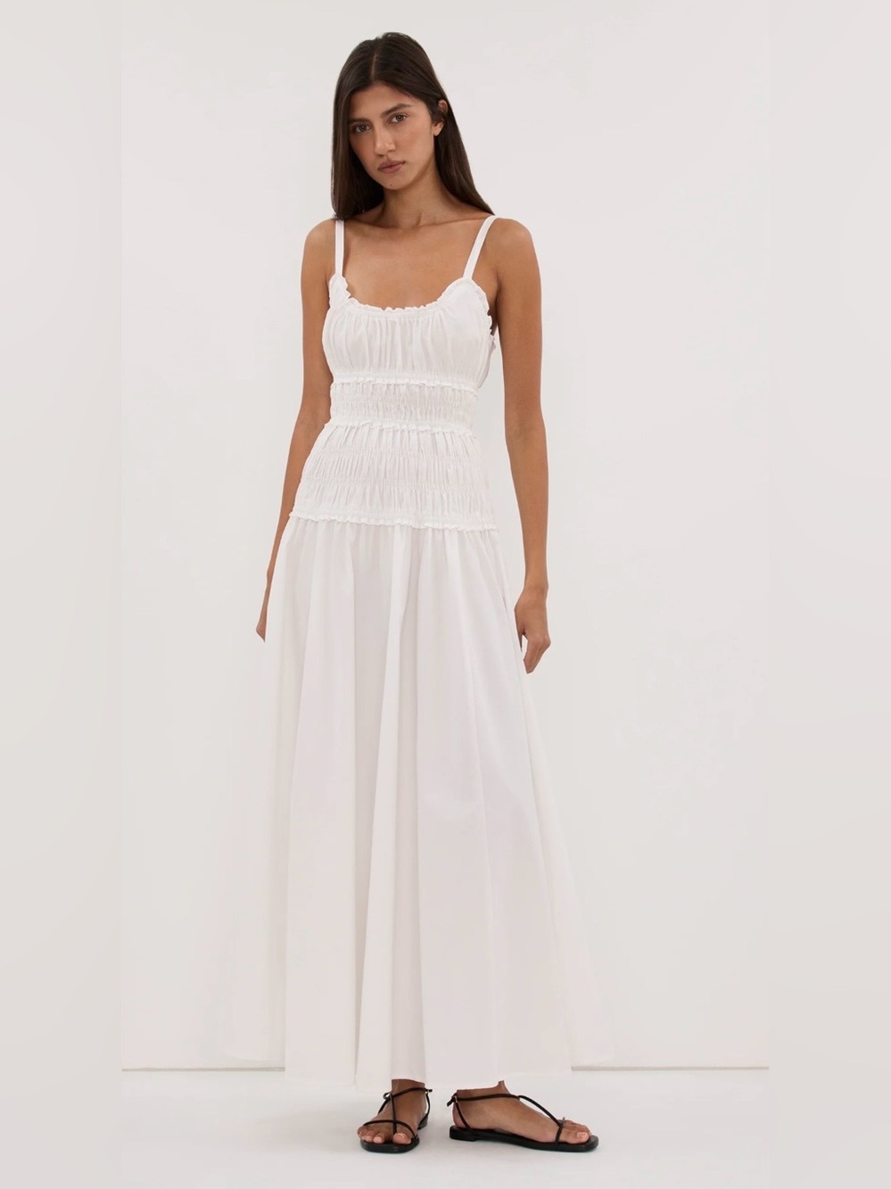 Diish Toby White Cotton Dress